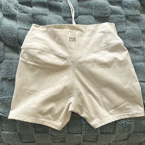 White csb workout shorts